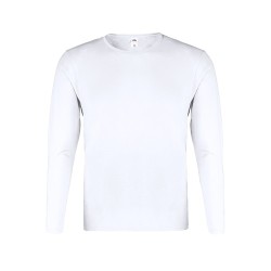 T-Shirt Longue Manche Blanc Personnalisé Écologique pour Adulte - Iconic