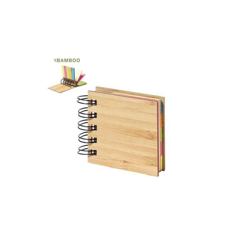 Bloc Notes Personnalisé Éco-responsable - Objets Publicitaires Feros Matières : bambou