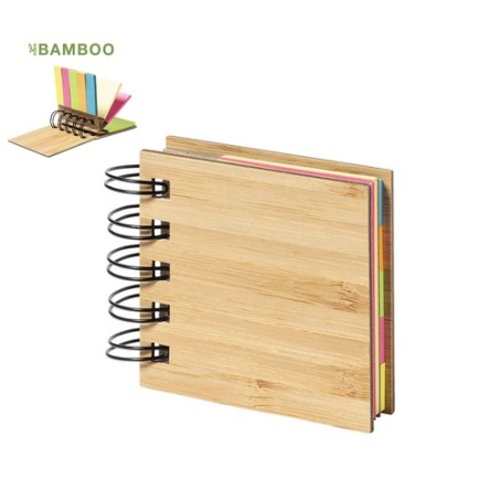 Bloc Notes Personnalisé Éco-responsable - Objets Publicitaires Feros Matières : bambou