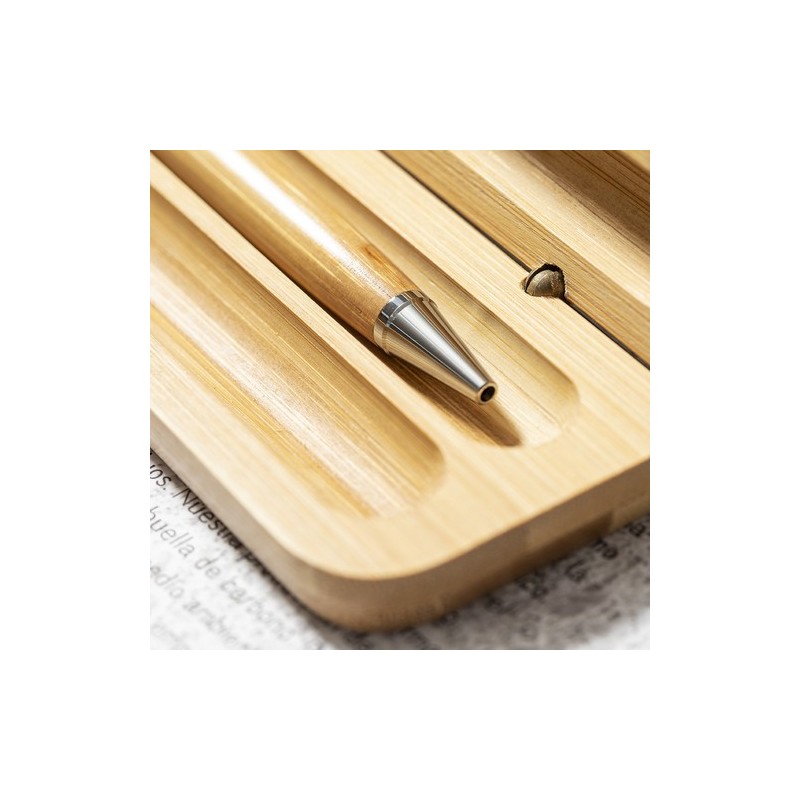 Stylo et Roller Éco-responsables Personnalisés Pas Cher - Set Notium Matières : bambou goodies entreprise design
