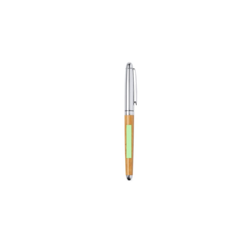 Stylo et Roller Éco-responsables Personnalisés Pas Cher - Set Notium Matières : bambou marquage couleur éclatante