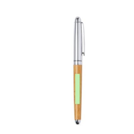 Stylo et Roller Éco-responsables Personnalisés Pas Cher - Set Notium Matières : bambou marquage couleur éclatante