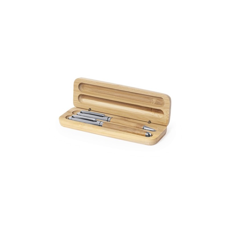 Stylo et Roller Éco-responsables Personnalisés Pas Cher - Set Notium Matières : bambou goodies publicitaire durable