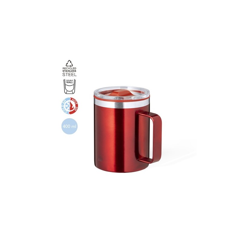 Tasse Thermique Éco-responsable et Pratique Suprax Personnalisée Matières : polypropylène (PP) Couleurs : blanc impression haute