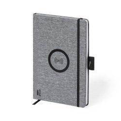 Bloc Notes Éco-responsable et Pratique Personnalisé Chargeur Bein Matières : PET recyclé Couleurs : gris cadeau entreprise pas c