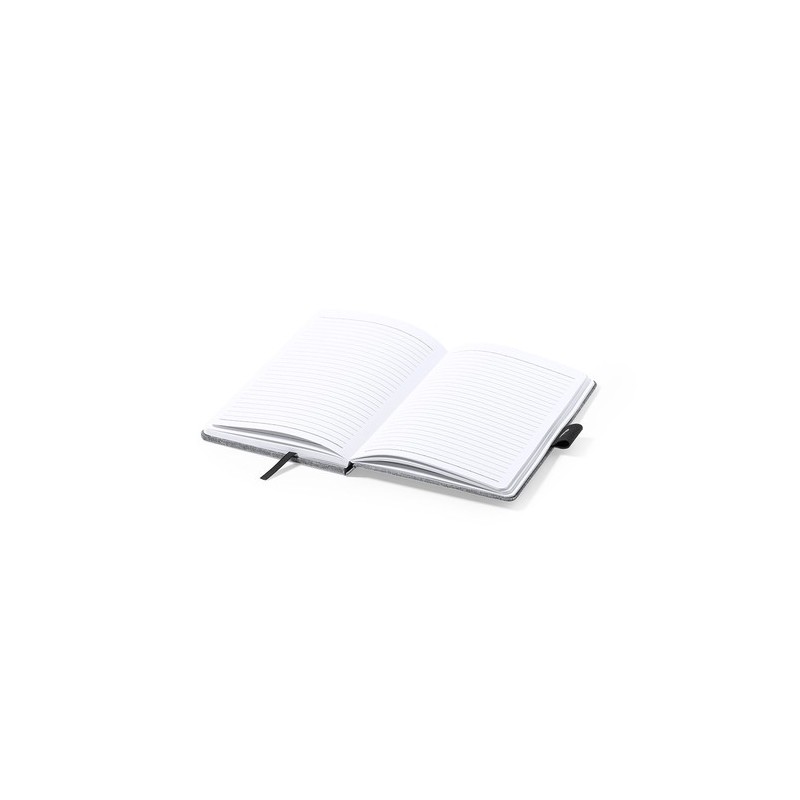 Bloc Notes Éco-responsable et Pratique Personnalisé Chargeur Bein Matières : PET recyclé Couleurs : gris marquage laser ultra pr