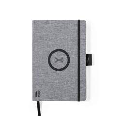 Bloc Notes Éco-responsable et Pratique Personnalisé Chargeur Bein Matières : PET recyclé Couleurs : gris objet promotionnel éco-