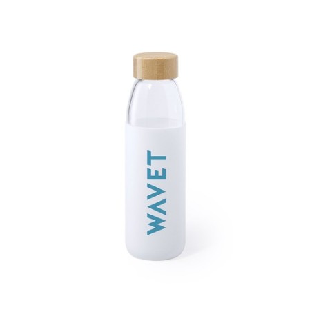 Gourde Éco-responsable Personnalisable Teltox Matières : bambou Couleurs : blanc marquage laser ultra précis
