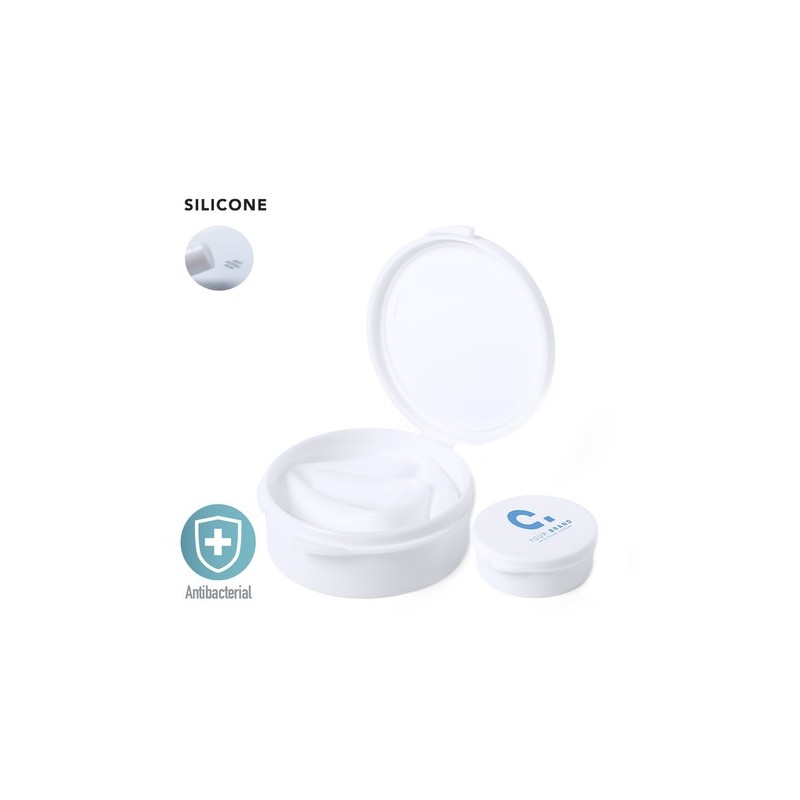 Paille Antibactérienne Personnalisée Pratique pour Bar - Ladix Matières : silicone Couleurs : blanc personnalisable avec votre l