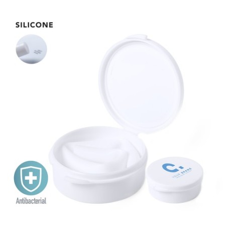 Paille Antibactérienne Personnalisée Pratique pour Bar - Ladix Matières : silicone Couleurs : blanc personnalisable avec votre l