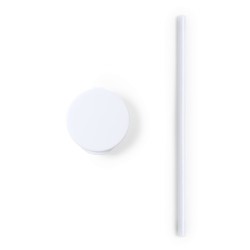 Paille Antibactérienne Personnalisée Pratique pour Bar - Ladix Matières : silicone Couleurs : blanc objet promotionnel éco-respo