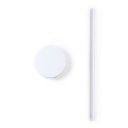 Paille Antibactérienne Personnalisée Pratique pour Bar - Ladix Matières : silicone Couleurs : blanc objet promotionnel éco-respo