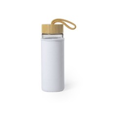 Gourde Éco-Responsable Personnalisable Lurok Matières : bambou Couleurs : blanc