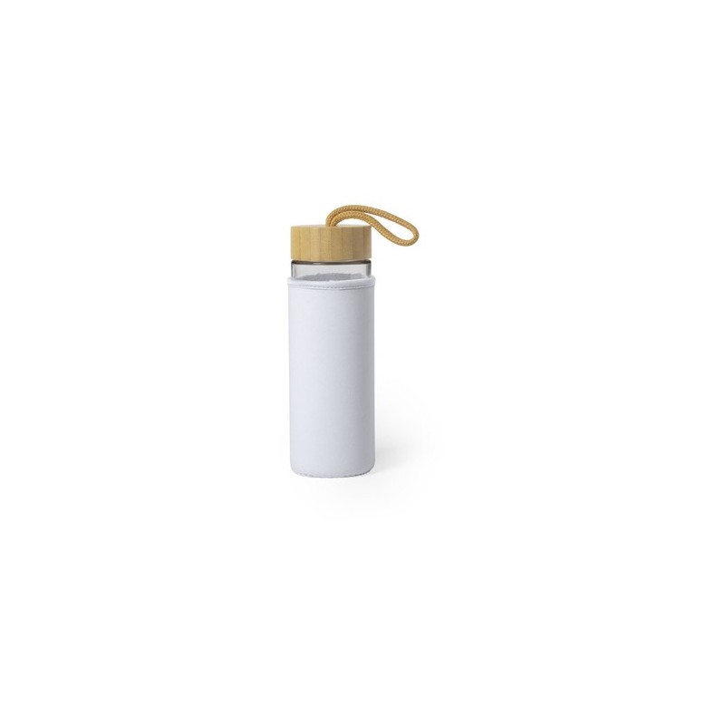 Gourde Éco-Responsable Personnalisable Lurok Matières : bambou Couleurs : blanc