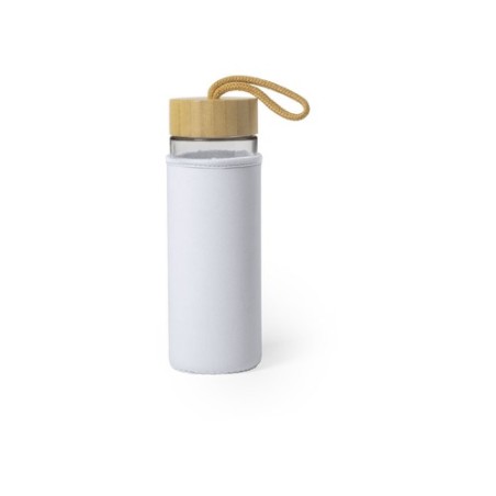Gourde Éco-Responsable Personnalisable Lurok Matières : bambou Couleurs : blanc