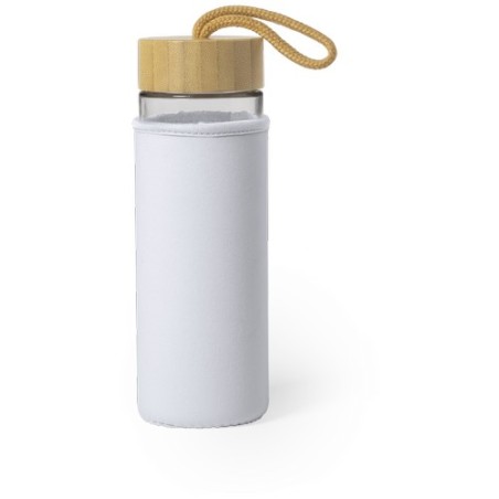 Gourde Éco-Responsable Personnalisable Lurok Matières : bambou Couleurs : blanc livraison express 24h 48h