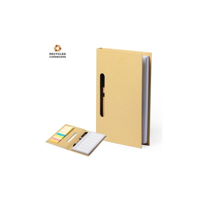 Bloc Notes Éco-responsable et Personnalisé Pas Cher Kendil Matières : carton recyclé Couleurs : naturel personnalisable avec vot