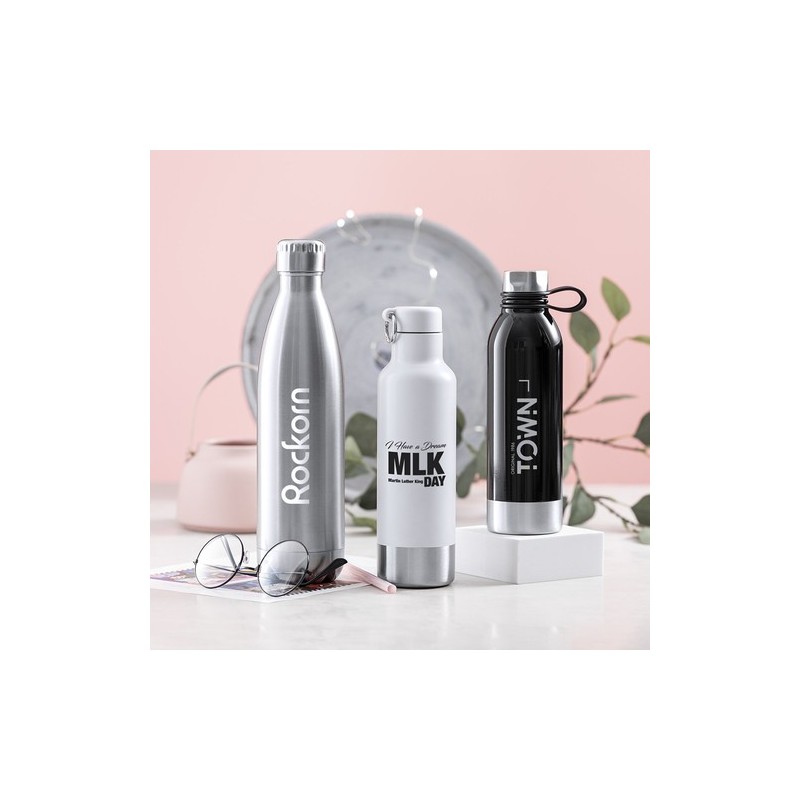 Gourde en Inox Personnalisable Pernal Matières : acier inoxydable Couleurs : blanc objet promotionnel éco-responsable