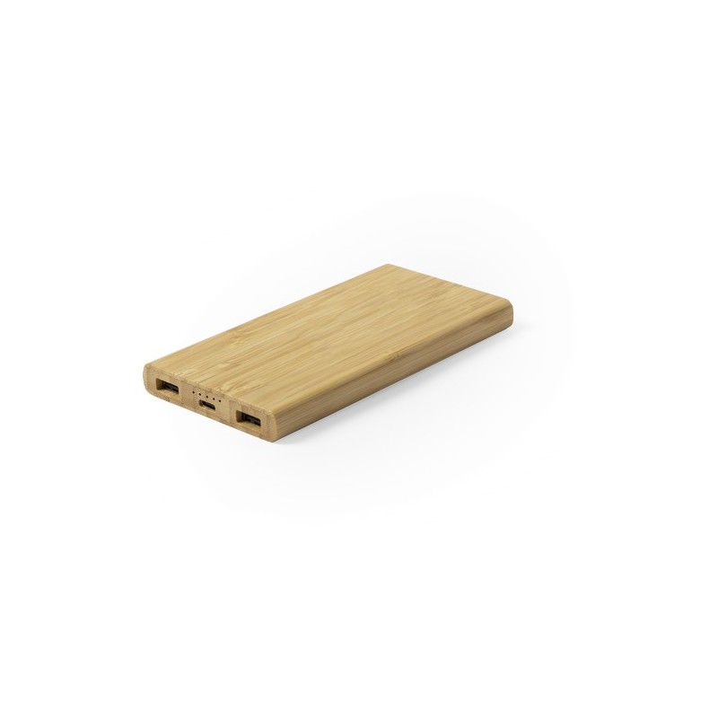 Power Bank Éco-responsable Sans Fil Personnalisé Pas Cher - Kalery Matières : bambou objet promotionnel éco-responsable