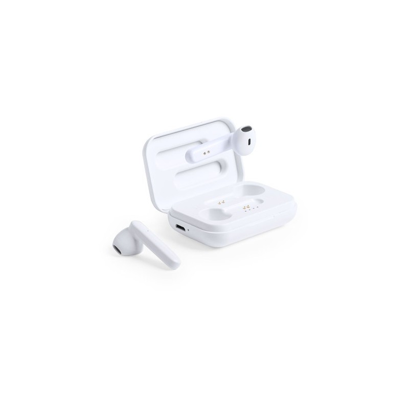 Écouteurs Bluetooth Intra-Muraux Personnalisés Éco-responsables Protex à Prix Abordable Couleurs : blanc