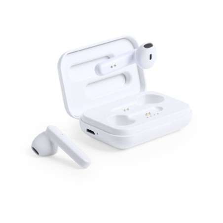 Écouteurs Bluetooth Intra-Muraux Personnalisés Éco-responsables Protex à Prix Abordable Couleurs : blanc
