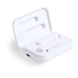 Écouteurs Bluetooth Intra-Muraux Personnalisés Éco-responsables Protex à Prix Abordable Couleurs : blanc impression haute défini