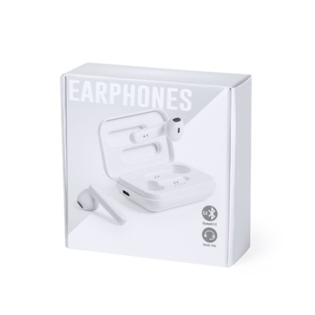 Écouteurs Bluetooth Intra-Muraux Personnalisés Éco-responsables Protex à Prix Abordable Couleurs : blanc marquage laser ultra pr