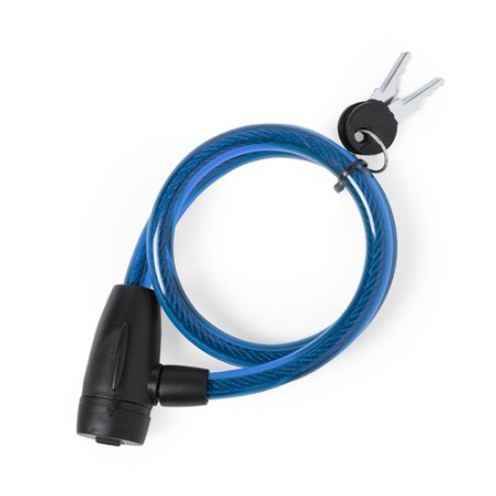 Antivol à Vélo Éco-responsable Personnalisé Triyo - Sécurisez vos trajets pas cher Matières : métal Couleurs : bleu goodies publ