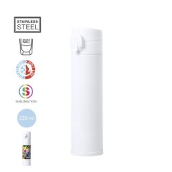 Bouteille Isotherme Personnalisée Cadeau d'Entreprise Alirox Matières : acier inoxydable Couleurs : blanc 2