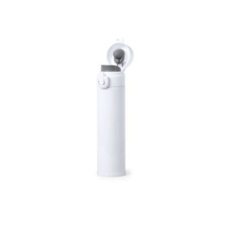 Bouteille Isotherme Personnalisée Cadeau d'Entreprise Alirox Matières : acier inoxydable Couleurs : blanc cadeau entreprise pas 