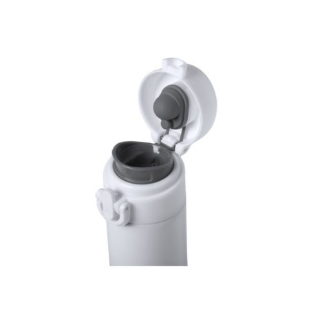 Bouteille Isotherme Personnalisée Cadeau d'Entreprise Alirox Matières : acier inoxydable Couleurs : blanc impression haute défin