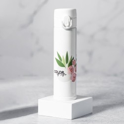 Bouteille Isotherme Personnalisée Cadeau d'Entreprise Alirox Matières : acier inoxydable Couleurs : blanc marquage laser ultra p