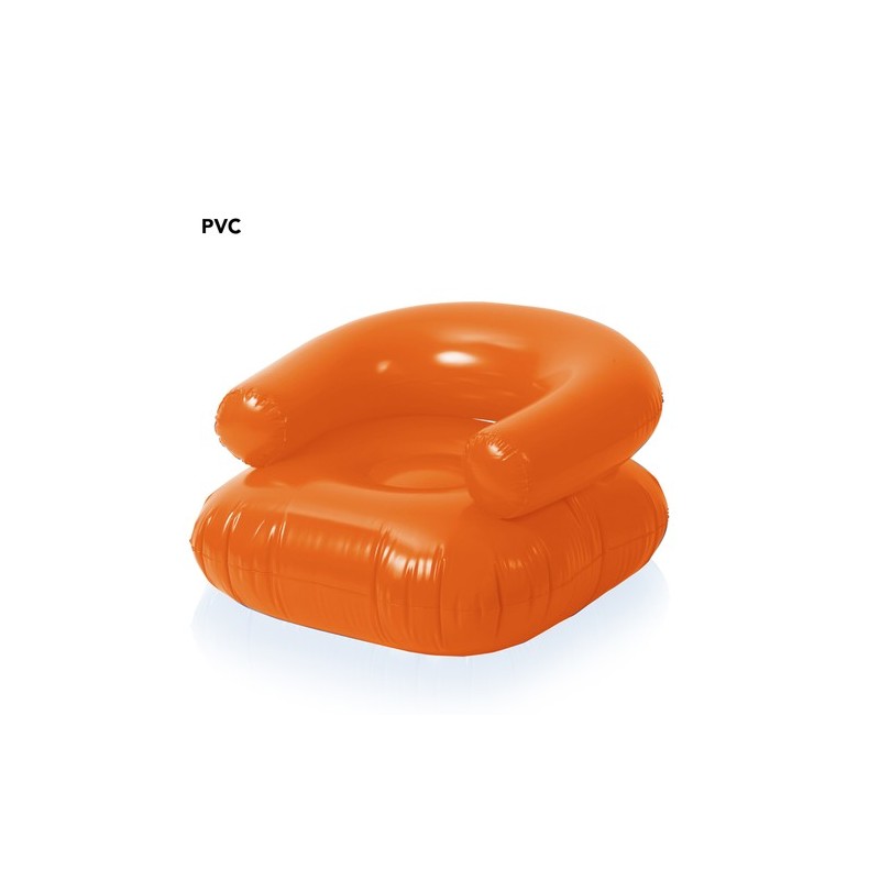 Fauteuil Gonflable Personnalisé Confort à la Plage - Reset Matières : PVC Couleurs : rouge impression haute définition