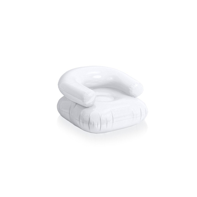 Fauteuil Gonflable Personnalisé Confort à la Plage - Reset Matières : PVC Couleurs : blanc personnalisable avec votre logo