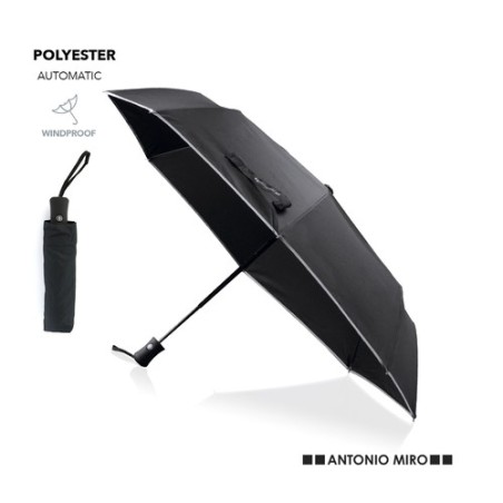 Parapluie Personnalisé Pratique Élégant pas cher Telfox Matières : pongée Couleurs : noir personnalisable avec votre logo