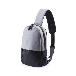 Bandoulière Pratique Personnalisée Sac à Dos USB Versox Matières : polyester Couleurs : gris