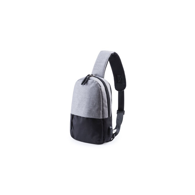 Bandoulière Pratique Personnalisée Sac à Dos USB Versox Matières : polyester Couleurs : gris