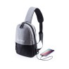 Bandoulière Pratique Personnalisée Sac à Dos USB Versox Matières : polyester Couleurs : gris cadeau entreprise pas cher