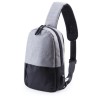 Bandoulière Pratique Personnalisée Sac à Dos USB Versox Matières : polyester Couleurs : gris objet promotionnel éco-responsable