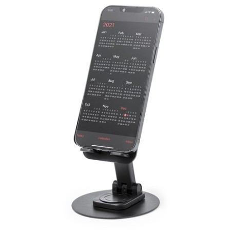 Support Porte-téléphone Personnalisable Marxel Matières : aluminium Couleurs : noir goodies entreprise design