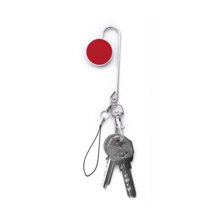 Porte-Clés Porte-Sac Pratique Personnalisé Éco-responsable Lysia Matières : métal Couleurs : rouge goodies entreprise design