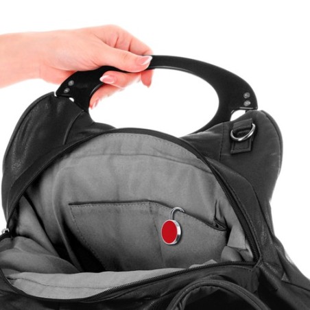 Porte-Clés Porte-Sac Pratique Personnalisé Éco-responsable Lysia Matières : métal Couleurs : rouge cadeau affaires élégant