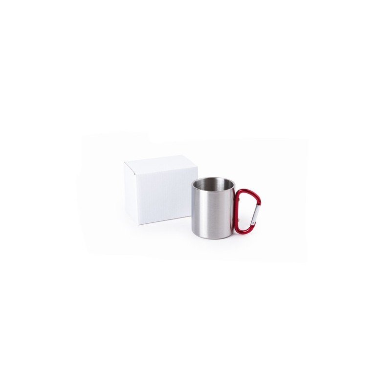Mug personnalisé en acier inoxydable Bastic - Goodies Matières : acier inoxydable Couleurs : argenté personnalisation sur mesure