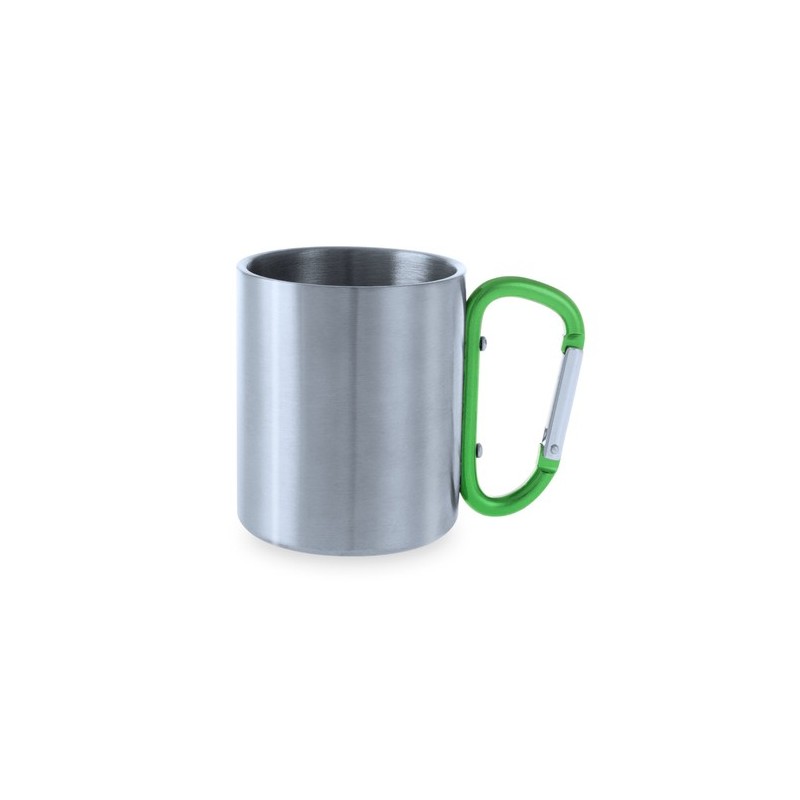 Mug personnalisé en acier inoxydable Bastic - Goodies Matières : acier inoxydable Couleurs : argenté cadeau entreprise pas cher