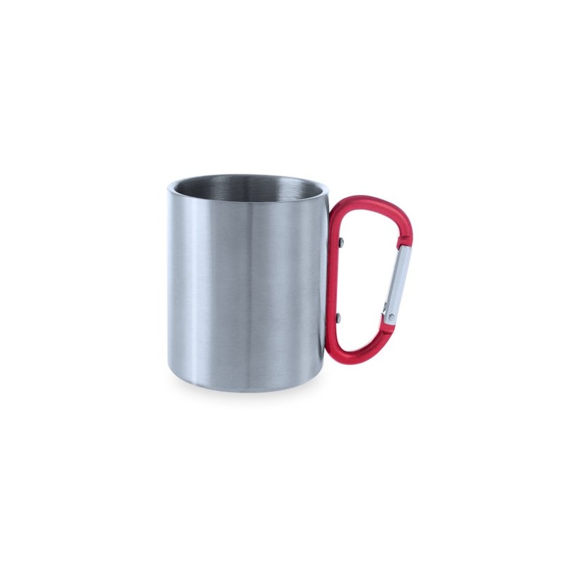 Mug personnalisé en acier inoxydable Bastic - Goodies Matières : acier inoxydable Couleurs : rouge goodies publicitaire événemen