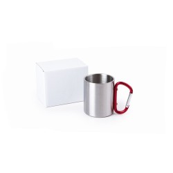 Mug personnalisé en acier inoxydable Bastic - Goodies Matières : acier inoxydable Couleurs : bleu cadeau entreprise pas cher