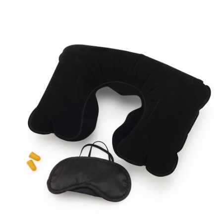 Set Voyage Personnalisé Pas Cher - Plonet Matières : microfibre Couleurs : noir impression haute définition