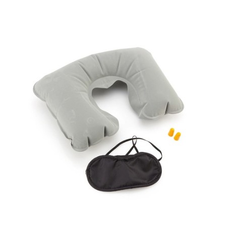 Set Voyage Personnalisé Pas Cher - Plonet Matières : microfibre Couleurs : gris cadeau entreprise pas cher