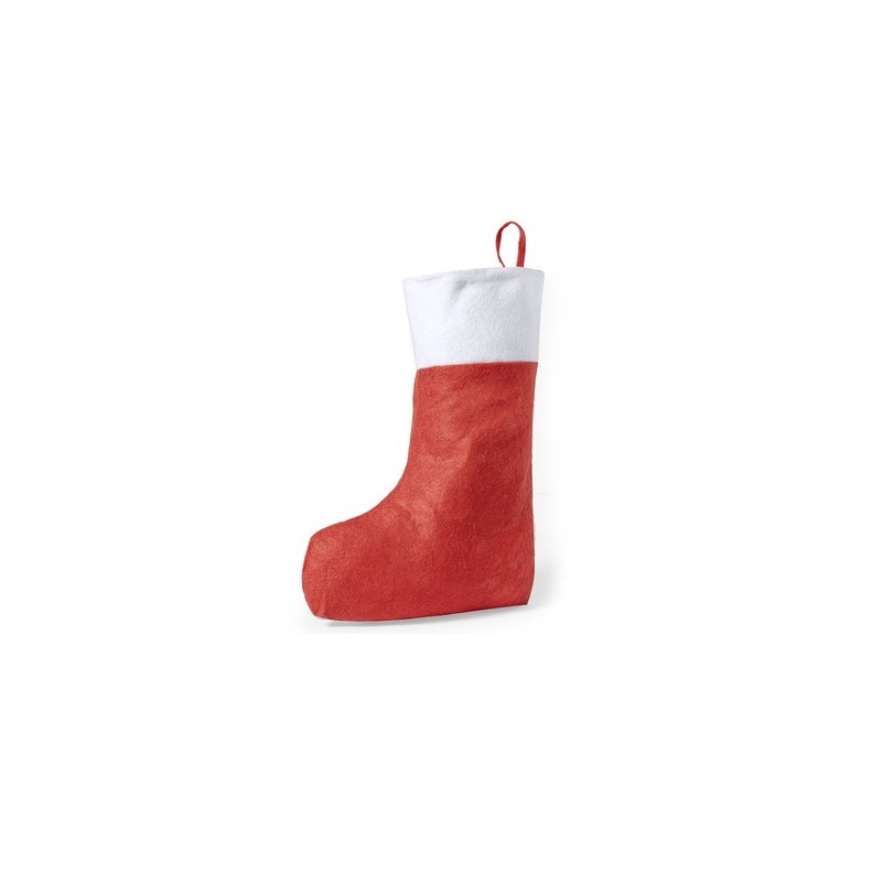 Chaussette Personnalisée de Noël Saspi Matières : polyester Couleurs : rouge personnalisable avec votre logo