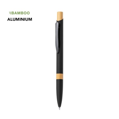 Stylo Éco-responsable en Aluminium et Bambou Personnalisé - Lantasker Matières : bambou Couleurs : gris goodies entreprise desig